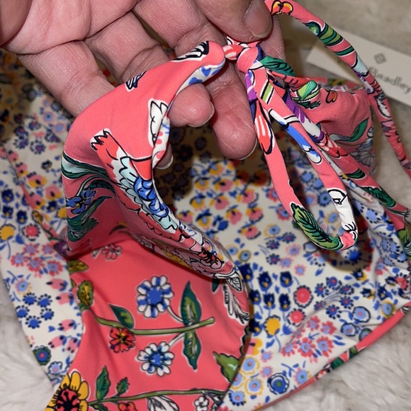 Vera Bradley Reversible String side Bikini Pant L (12-14) - Picture 4 of 14